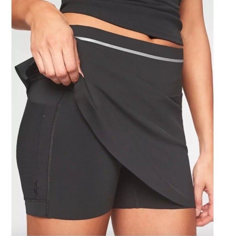 Athleta Sonic Skort High Waisted‎ Black Skirt Medium